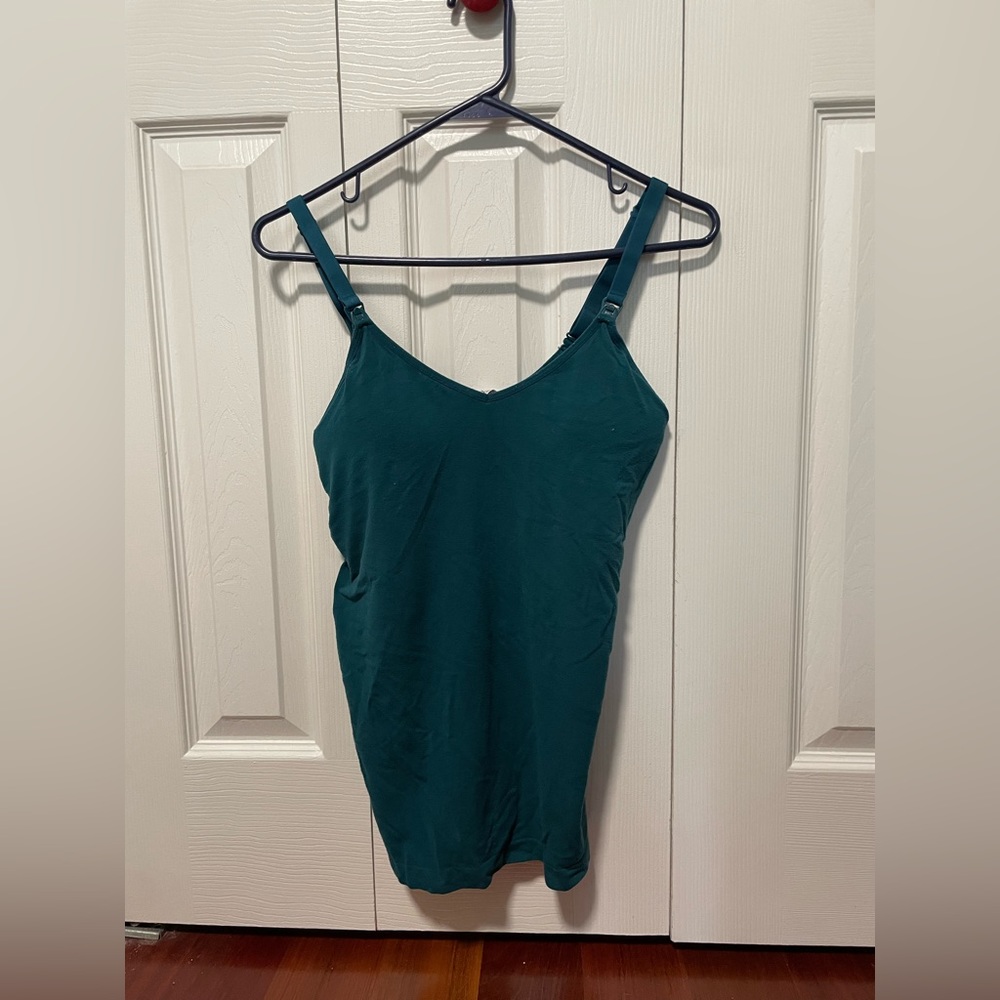 Nursing tank tops, size medium; teal and black. Beans Auden